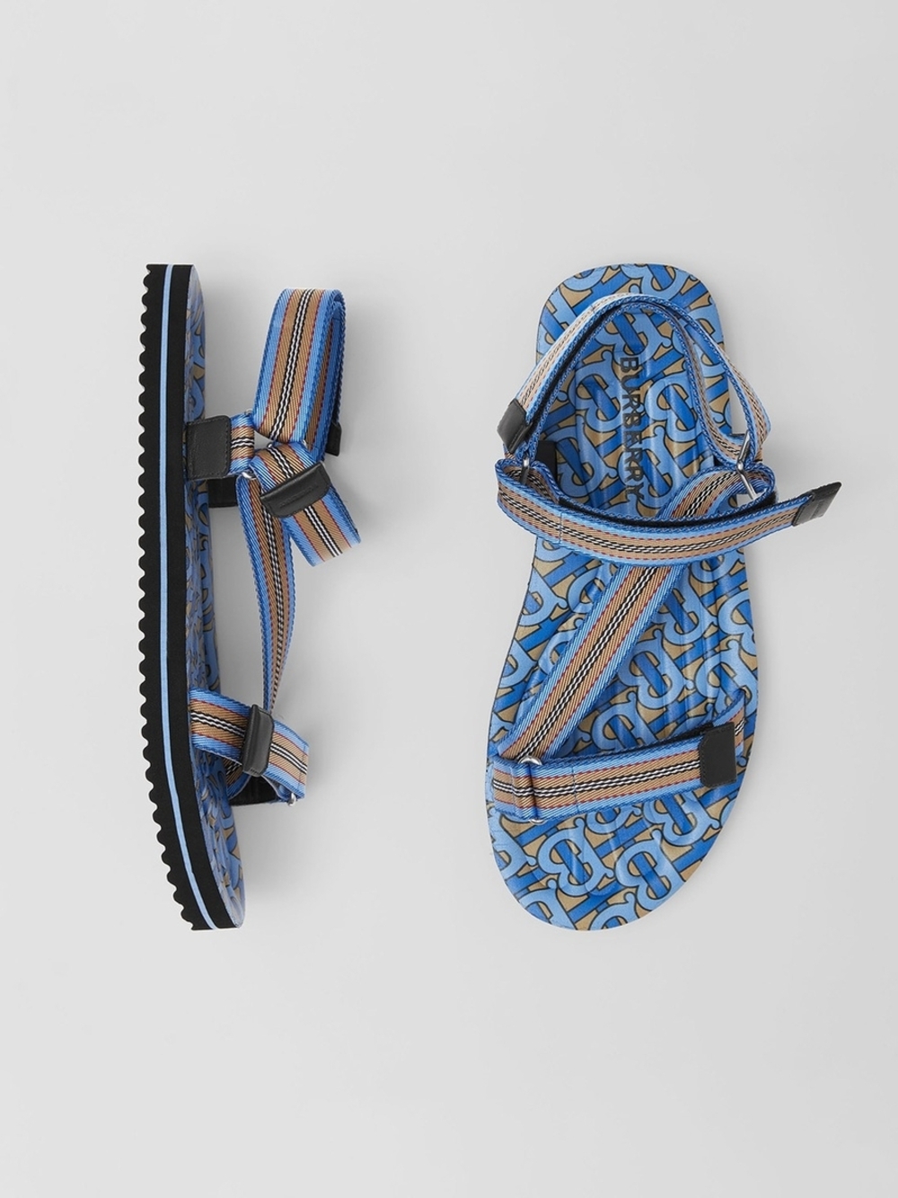 NWOT Burberry Monogram Icon Stripe Sandals - Picture 2 of 7